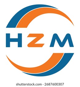 HZM-Buchstabendesign. Logo-Design für HZM-Letter-Technologie. HZM Monogram Logo Design für Unternehmer und Unternehmen.