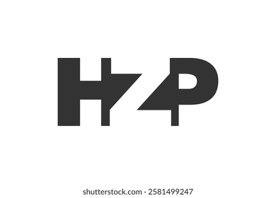 HZP logo design. Initial letter H Z P bold font style for tech startups, consulting, corporate branding. Creative company name, headlines typography identity, trendy logotype. Vector illustration.