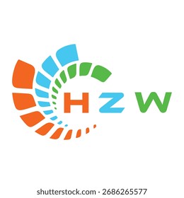Diseño de letra HZW. Diseño de logotipo de tecnología de letras HZW. HZW Diseño de logotipo de monograma para un empresario y negocio.