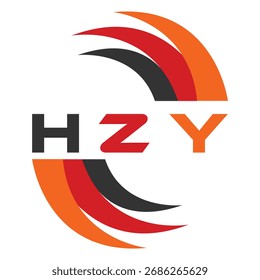 Diseño de letra HZY. Diseño de logotipo de tecnología de letras HZY. Diseño de logo HZY Monogram para un emprendedor y negocio.
