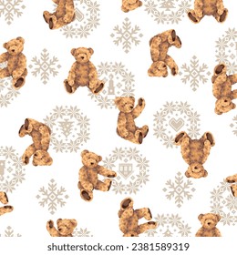 "I drew a cute bear with vector material
Seamlessly continuous,"