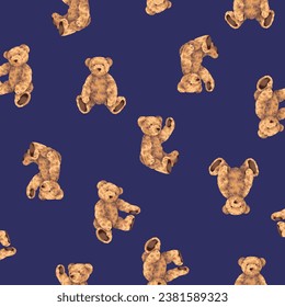 "I drew a cute bear with vector material
Seamlessly continuous,"