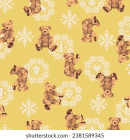 "I drew a cute bear with vector material
Seamlessly continuous,"