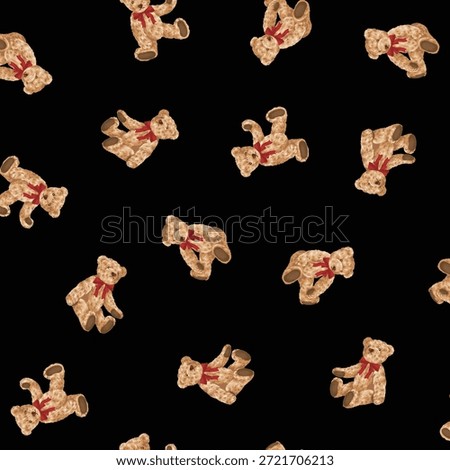 "I drew a cute bear with vector material
Seamlessly continuous,"