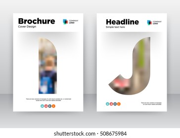 I, J, big alphabet shape cover graphic print letter layout in A4 size brochure flyer template design, roll up annual report stock vector, Leaflet, EPS 10, 2017, catalog, booklet, book, typography
