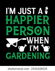 I' just a happier person, typography design template for t shirt, cover, wall poster, canvas etc.
