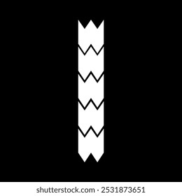 The "I" letter design looks furry and jagged. Suitable for sporty lovers, gamers, or t-shirt designs, hoodies, mugs, hats, and so on.