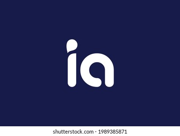 I, A letter mark logo design template