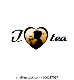 "I love tea" logo