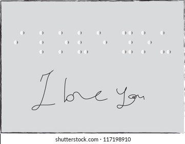 "I Love You" in Braille