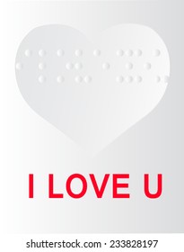 Love You Braille Stock Vector (Royalty Free) 233828197 | Shutterstock