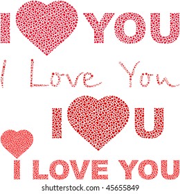 "Ich liebe dich!" Liebe Nachricht.
