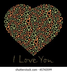 "I love you". Love message.