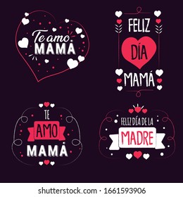 
"I love you mom, happy mother's day, happy mother's day" Collection of greetings for mother's day.