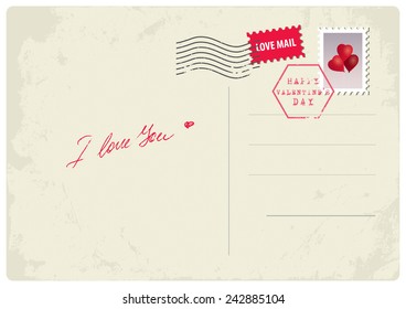 "I love You' postcard