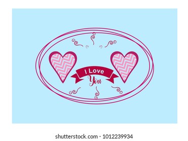 "I Love you" simple lettering in vector 