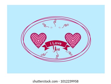 "I Love you" simple lettering in vector 