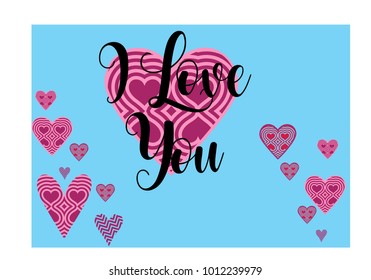 Love You Simple Lettering Vector Stock Vector (Royalty Free) 1012240102 ...