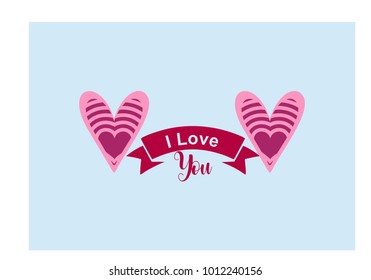 "I Love you" simple lettering in vector 