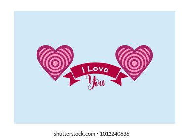 "I Love you" simple lettering in vector 