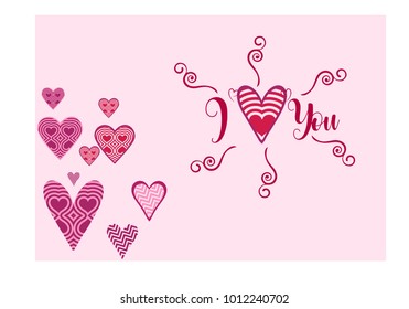 "I Love you" simple lettering in vector 