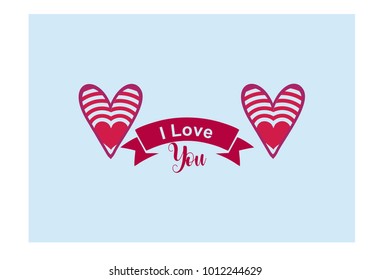 "I Love you" simple lettering in vector 
