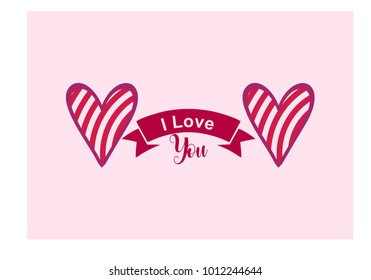 "I Love you" simple lettering in vector 
