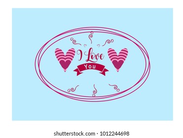 "I Love you" simple lettering in vector 
