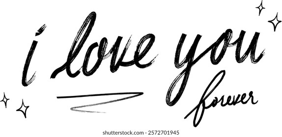 "I love you" text for Happy valentine's day Typography design. Can be used in t-shirts and in other design projects