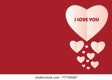 "I love you" Text on pink heart