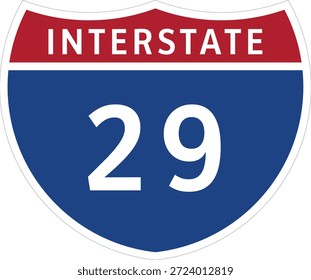 I-29, Interstate-29-Autobahn-Entwurfsschild