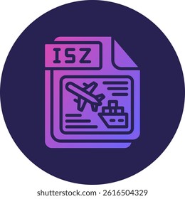 I5Z Glyph Circle Gradient Icon