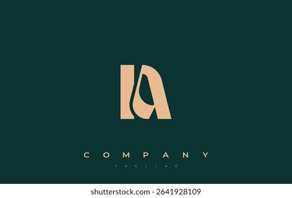 IA Abstract Geometric Logo Design. Modern and elegant logo design with simplistic typography elements, showcasing branding excellence.