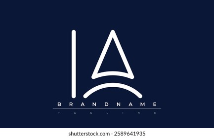IA Abstract letter logo. This logo icon incorporate with abstract shape in the creative way