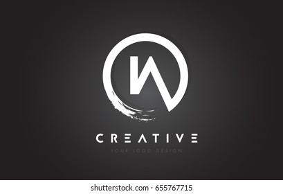 IA Circular Letter Logo with Circle Brush Design and Black Background.
