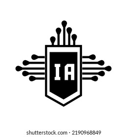  El concepto del logotipo de la letra de círculo creativa de IA. Diseño de letras de IA.
