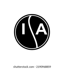  IA creative circle letter logo concept. IA letter design.
