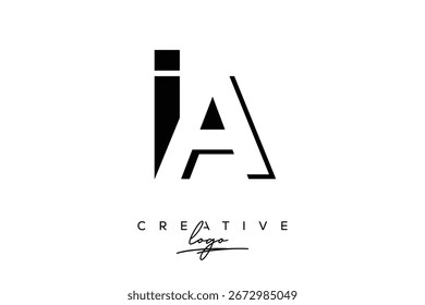 Logotipo creativo minimalista de espacio negativo de IA con monograma moderno para marca y logotipo de marca comercial con letras iniciales Diseño de logotipo para marca.