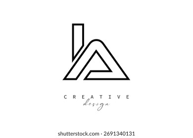 Projeto do logotipo do Monograma Criativo IA - Conceito do projeto da marca criativa do estoque