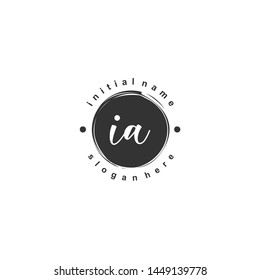 IA Initial beauty monogram logo vector