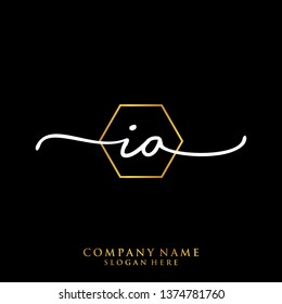 IA Initial handwriting logo template