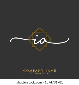 IA Initial handwriting logo template