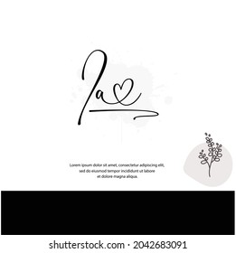 I A IA Initial letter handwriting and signature logo. Beauty vector initial logo .Fashion, boutique, floral and botanical	