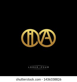 IA initial letter linked circle capital monogram logo modern template