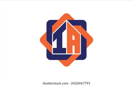 IA initial letter real estate builders logo design vector. construction ,housing, home marker, property, building, apartment, flat, compartment, business, corporate, house rent, rental, commercial