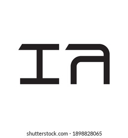ia initial letter vector logo