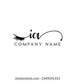 IA logotipo inicial lash logotipo eyelector vector moderno