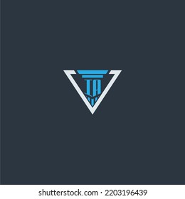 AIA monograma inicial para ideas del logo de la firma de abogados con diseño de estilo polígono creativo