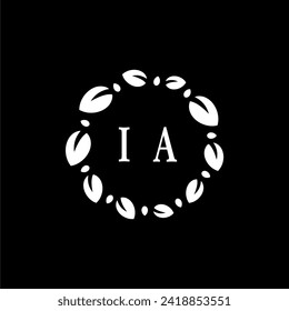 IA Initial Letter Nature Logo Vektorgrafiken und Grafiken