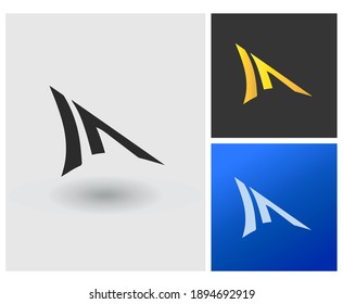 IA JA A initial based Logo Design in Gradient Colors. Creative Modern fashion company logo. Luxury Vehicle Shape with Letters Vector Icon Logo idea Illustration.